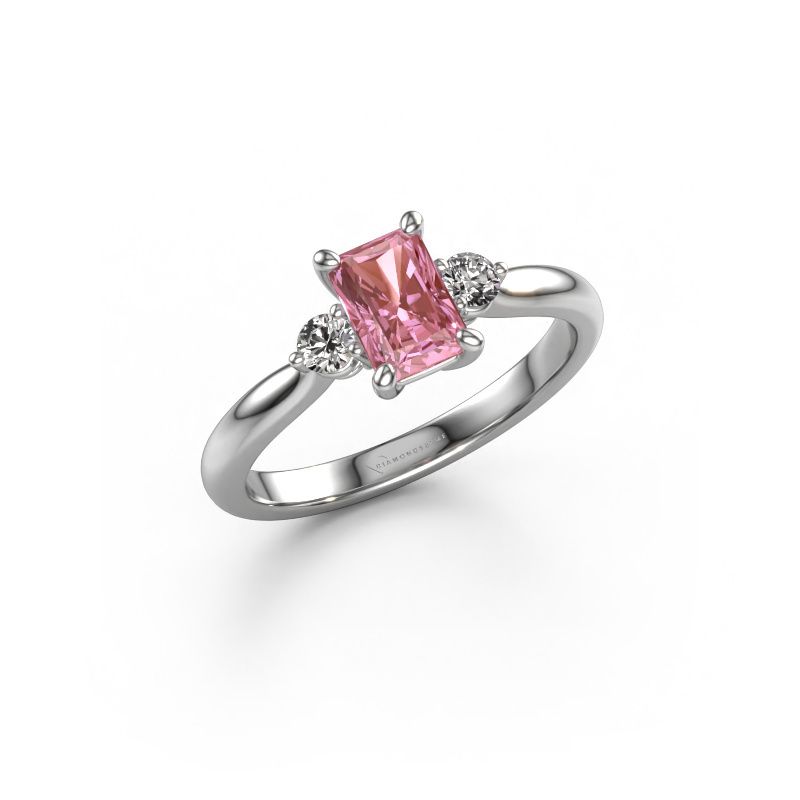Verlobungsring Lieselot RAD 950 Platin rosa Labordiamant 6.5x4.5 mm