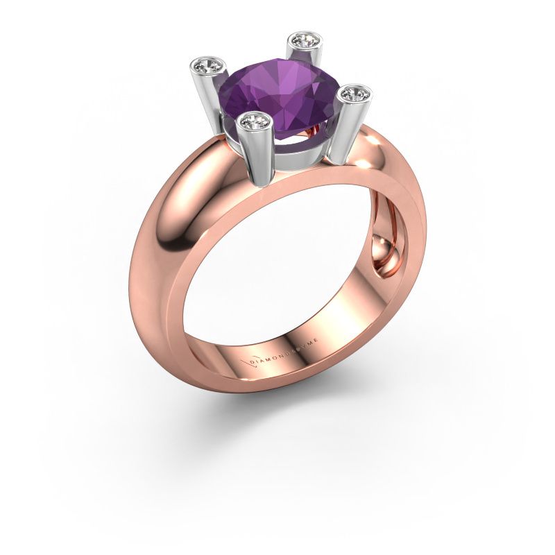 Ring Tamara RND 585 Roségold Amethyst 8 mm