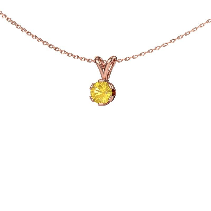 Pendant Julia 585 rose gold yellow sapphire 5 mm