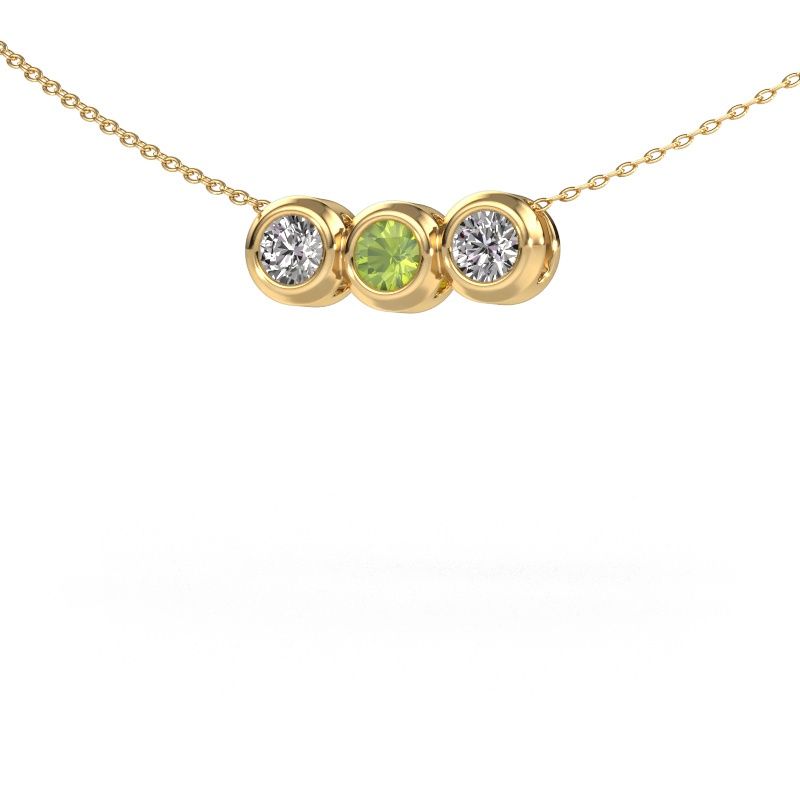 Collier Kim 3 585 or jaune péridot 4 mm