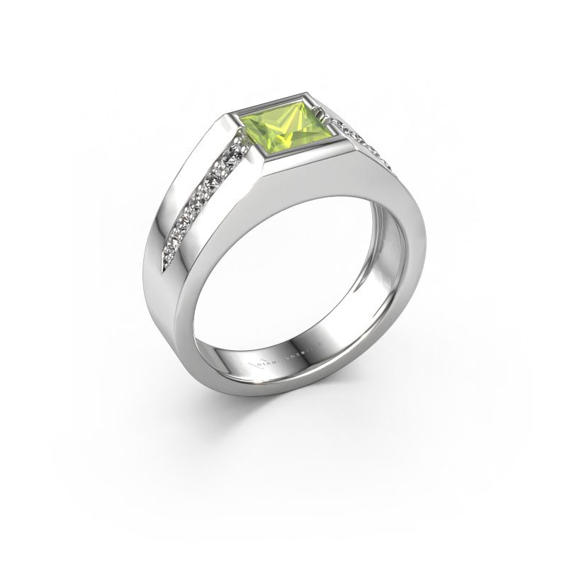 Pinky ring Simon 950 platinum peridot 4.5 mm