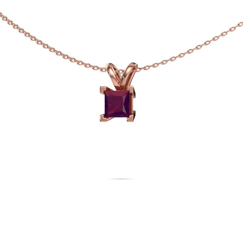 Hanger Ariane 585 rosé goud rhodoliet 5 mm