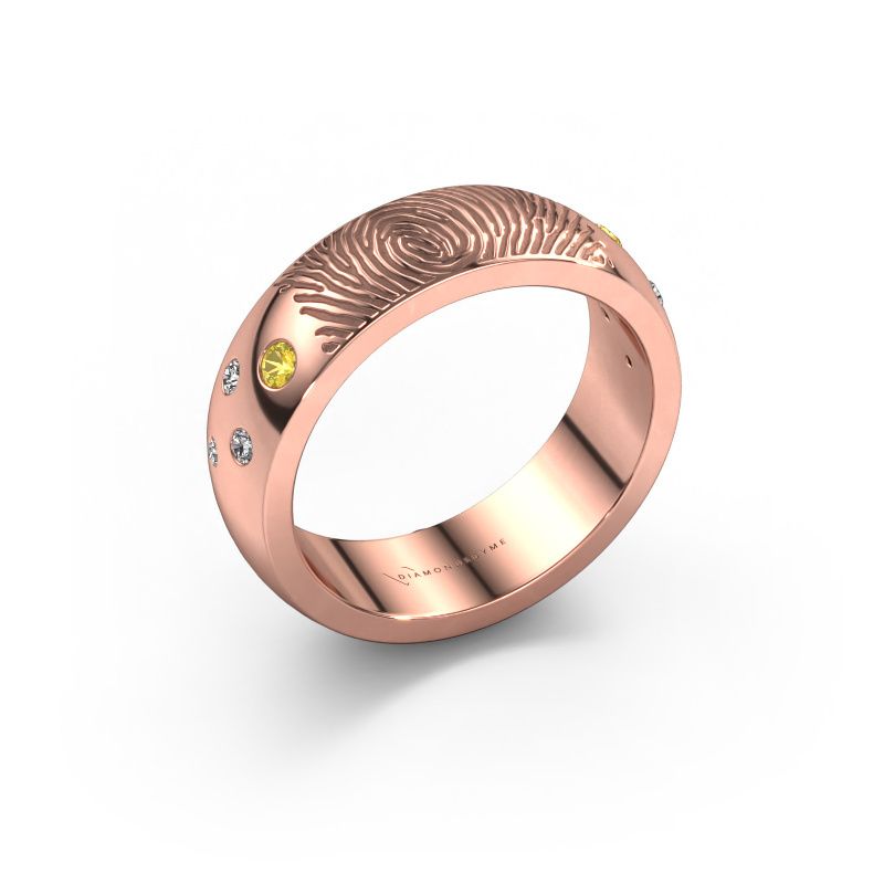 Alliance Minke 585 or rose ±6x2.3 mm saphir jaune