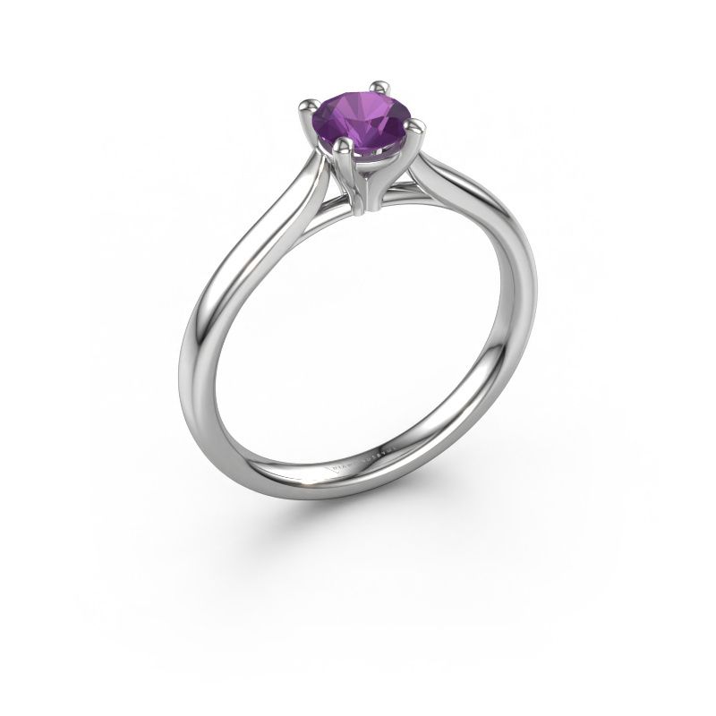 Verlobungsring Mignon RND 1 585 Weißgold Amethyst 5 mm