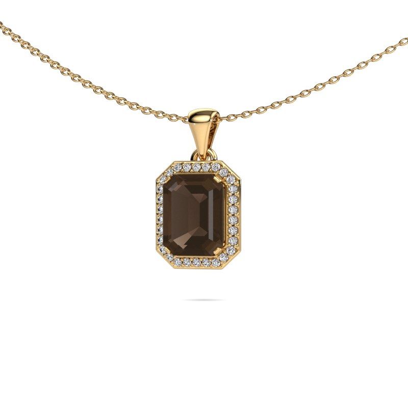 Anhänger Dodie 585 Gold Rauchquarz 8x6 mm