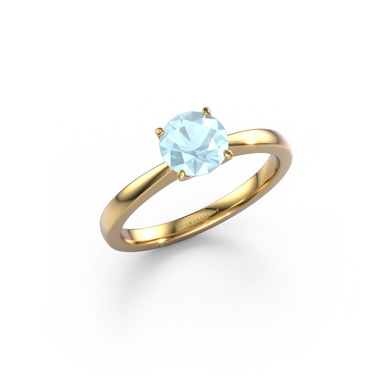 Engagement ring Kitty 585 gold aquamarine 6.2 mm