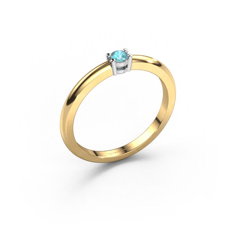 Ring Michelle 1 585 gold blue topaz 2.7 mm