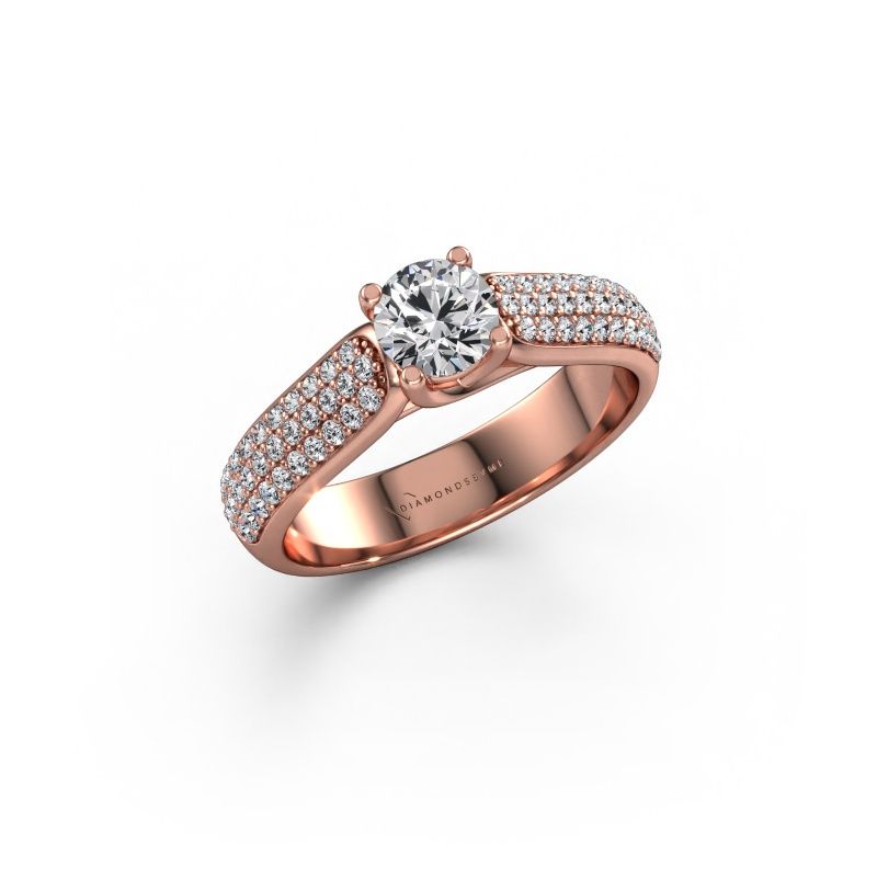 Engagement ring Leoness 585 rose gold lab-grown diamond 0.50 crt
