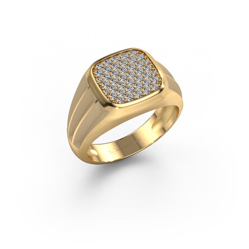 Pinkring Robbert 585 goud diamant 0.558 crt
