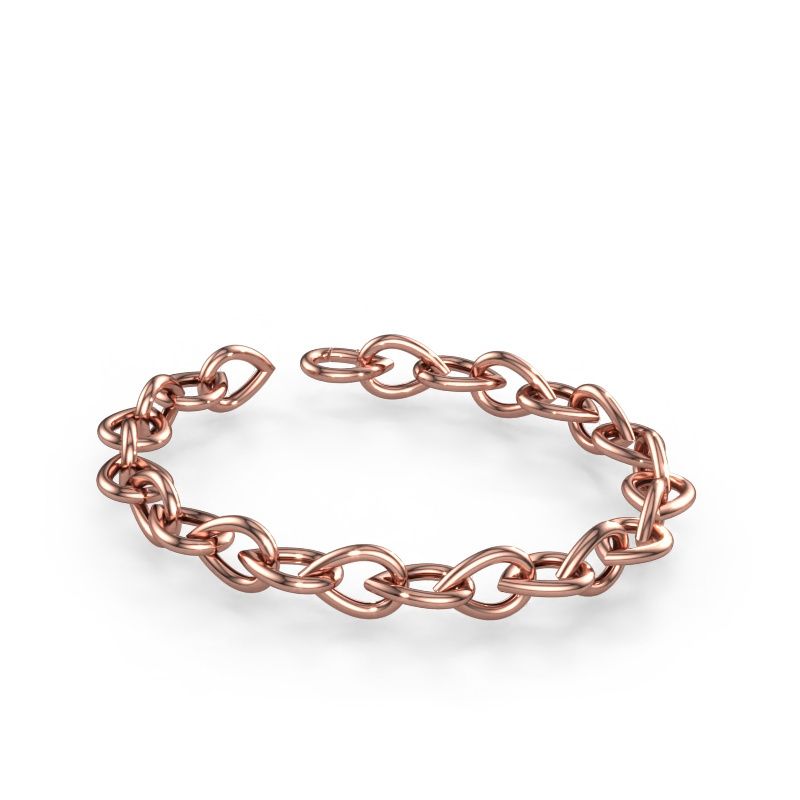 Schakel armband Tashina 12mm 585 rosé goud