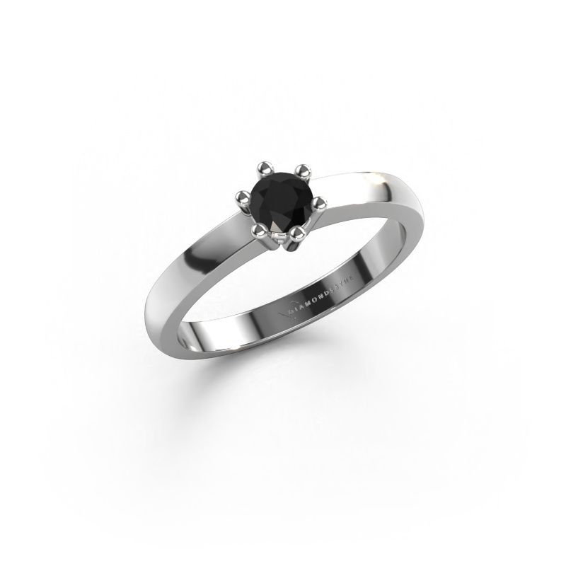 Verlobungsring Luna 1 950 Platin Schwarz Diamant 0.24 crt