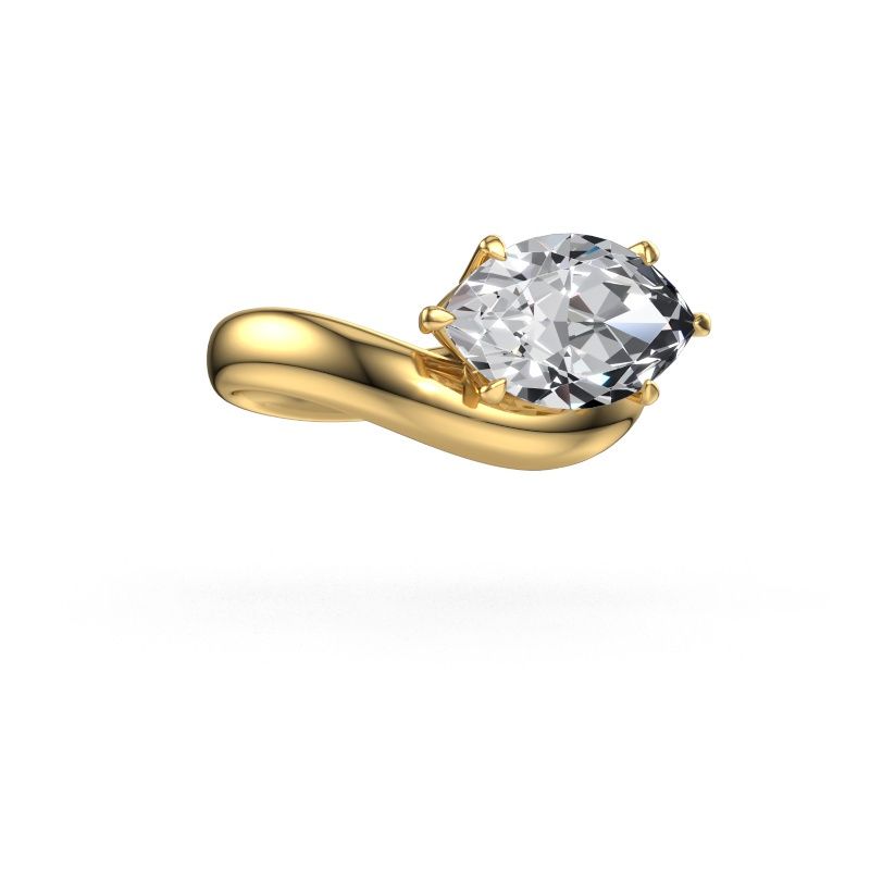 Engagement ring Floor MRQ 585 gold lab grown diamond 3.00 crt