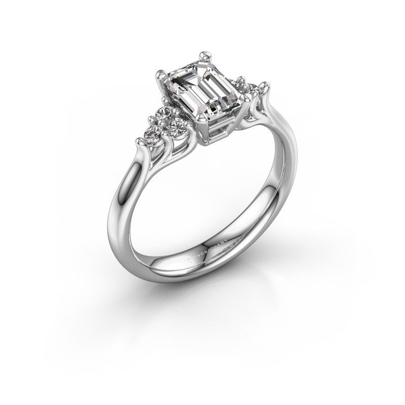 Afbeelding van Verlovingsring Monika EME<br/>950 platina<br/>diamant 1.300 crt