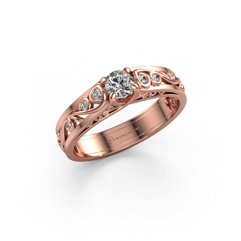 Ring Quinty 585 rose gold diamond 0.385 crt