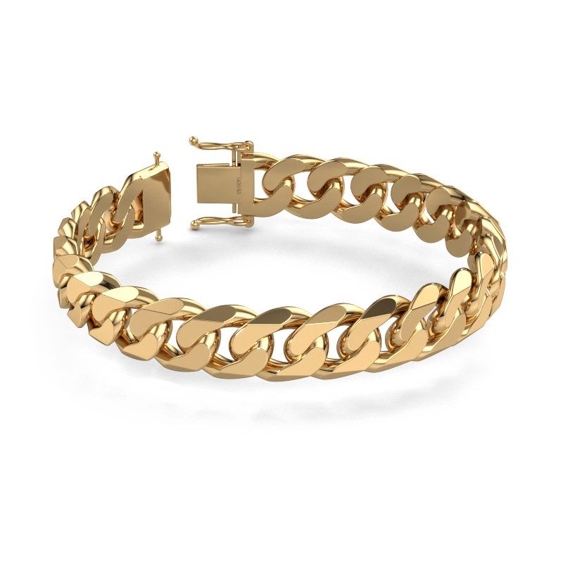 Cuban cuban link bracelet ±0.51 in 585 gold