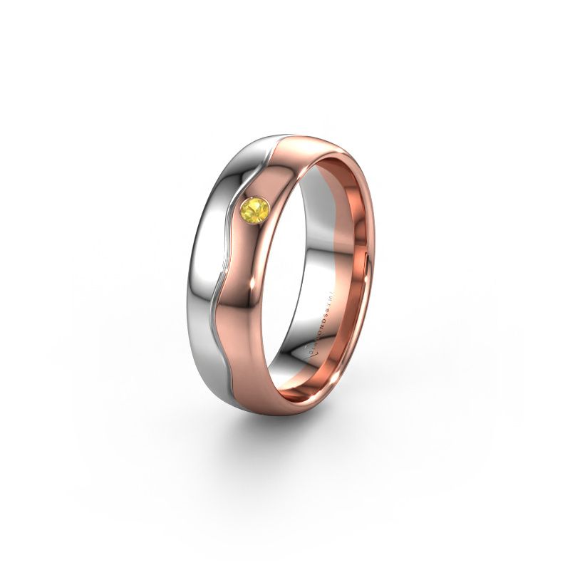 Ehering WH0701L36AP 585 Weißgold Gelb Saphir ±6 x 1,7 mm
