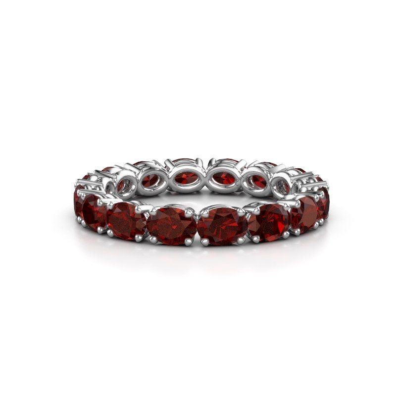 Bild von Ring vivienne ovl 4x3<br/>585 Weißgold<br/>granat 4x3 mm