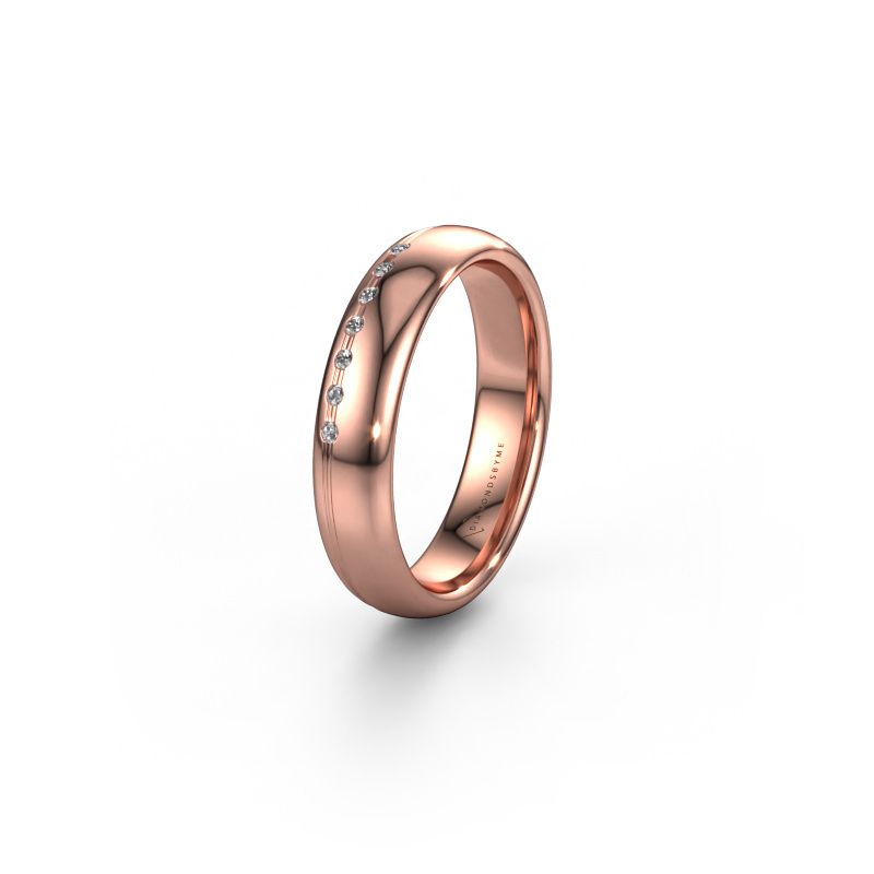 Bague d'amitié WH2144L34A 585 or rose diamant synthétique ±4 x 1,7 mm