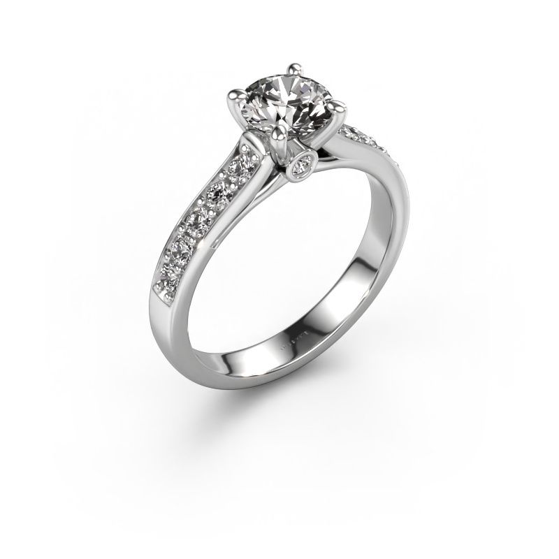 Engagement ring Valorie RND 2 950 platinum zirconia 6.5 mm