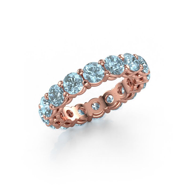 Aanschuifring Michelle full 4.2 585 rosé goud blauwe lab grown diamant 4.2 mm