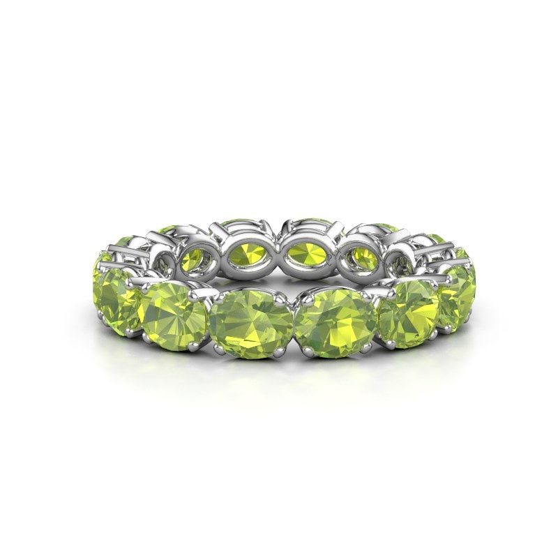 Bild von Ring vivienne ovl 5x4<br/>585 Weißgold<br/>Peridot 5x4 mm
