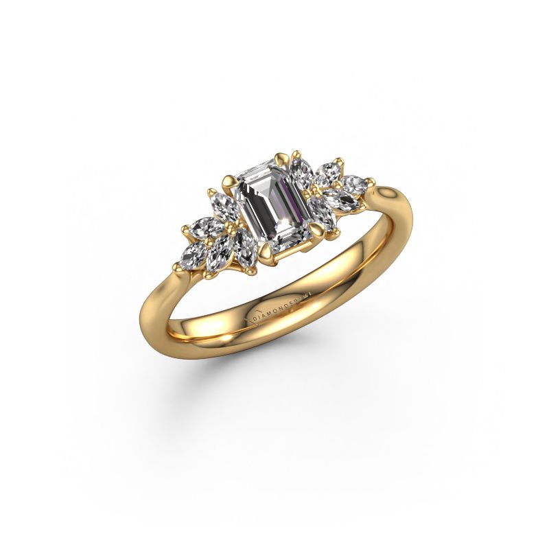 Bague de fiançailles Fiona EME 585 or jaune diamant 1.15 crt