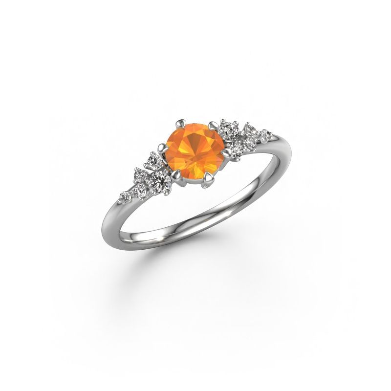Ring Royce RND 585 Weißgold Citrin 5.5 mm