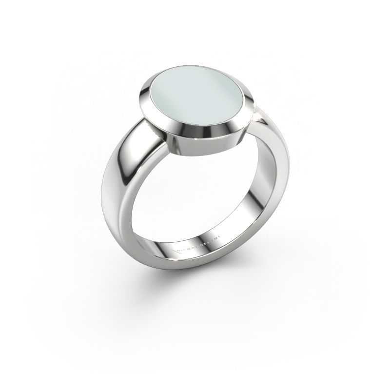 Signet ring Oscar 3 950 platinum green sardonyx 12x10 mm
