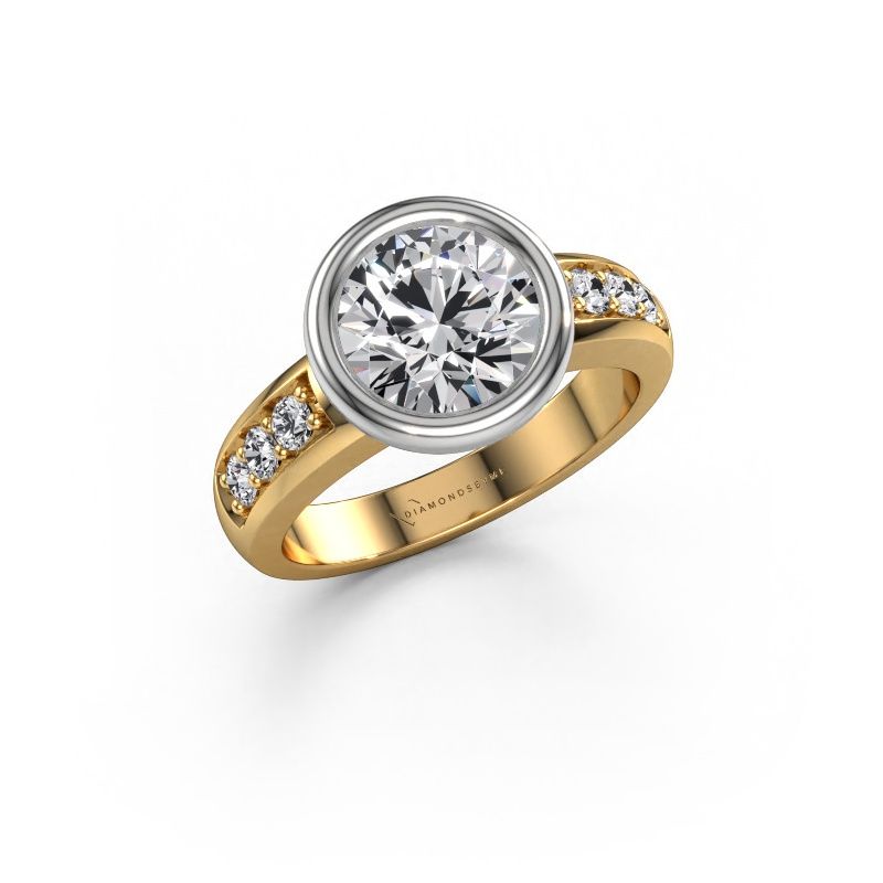 Engagement ring Lieke 585 gold lab grown diamond 2.27 crt