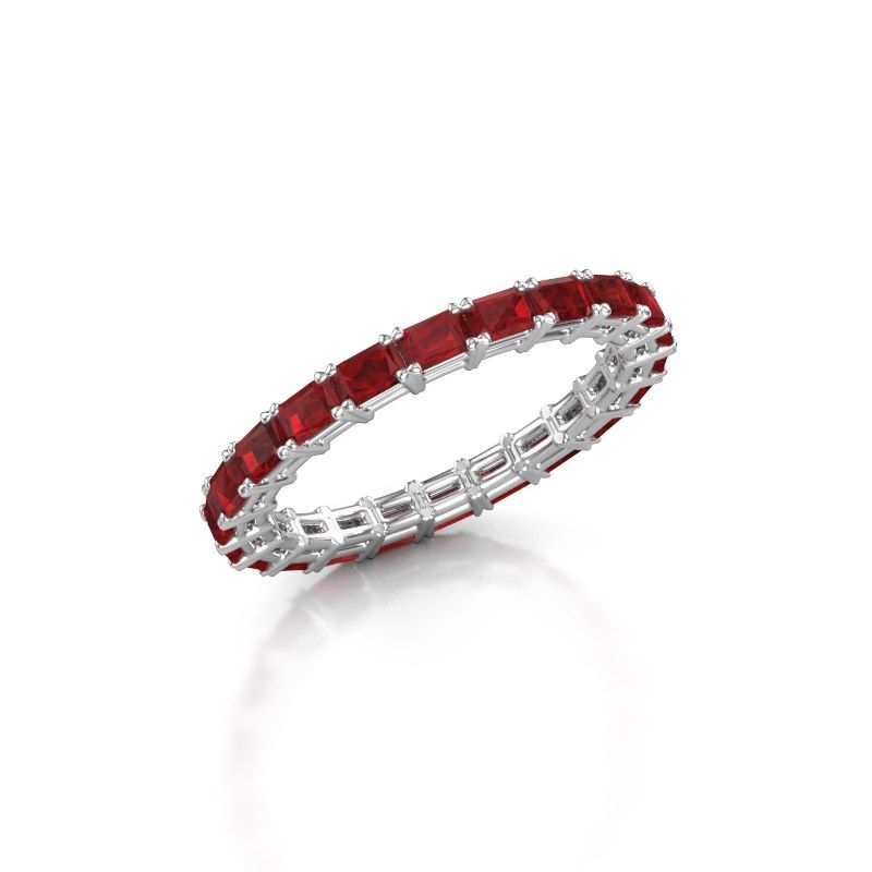 Bild von Vorsteckring vivienne eme 3x2<br/>585 Weißgold<br/>rubin 3x2 mm