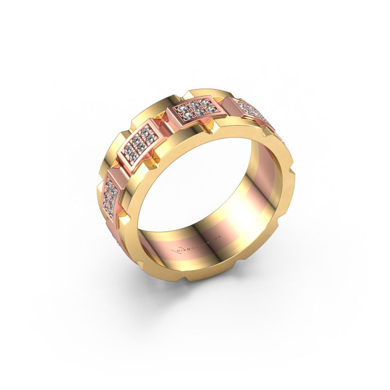 Herrenring Ricardo 3 585 Roségold Lab-grown Diamant 0.405 crt