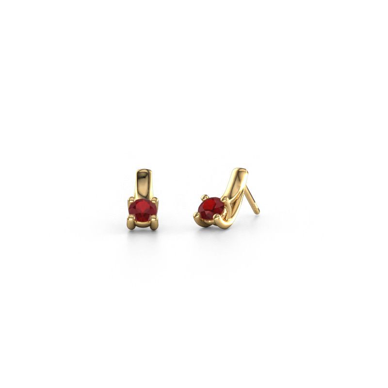 Earrings Mia 1 585 gold ruby 4.2 mm