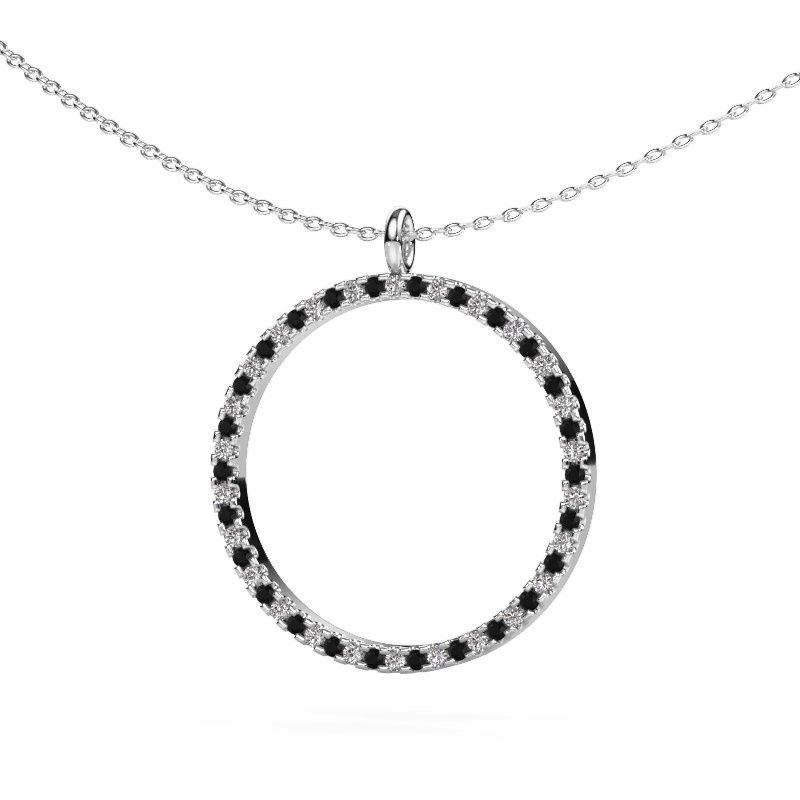 Pendant Towanda 950 platinum black diamond 0.429 crt