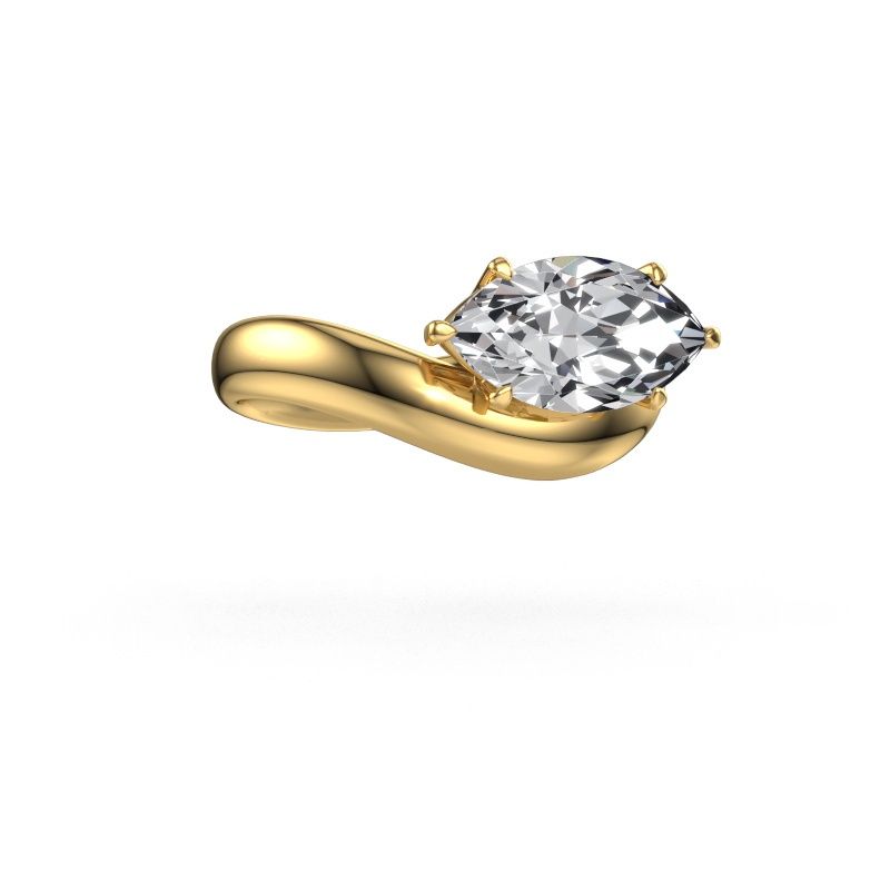 Engagement ring Floor MRQ 585 gold diamond 2.50 crt
