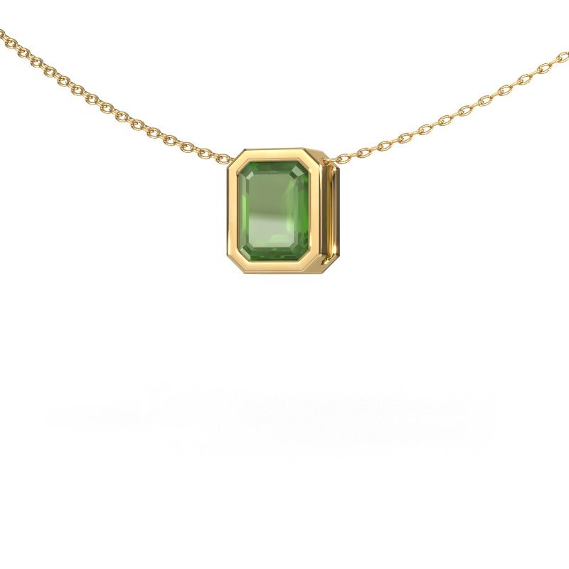 Anhänger Lavon EME 585 Gold Turmalin grün 8x6 mm