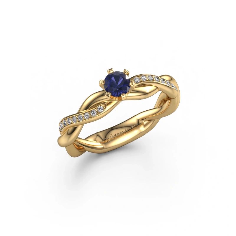 Engagement ring Page 585 gold sapphire 5.4 mm