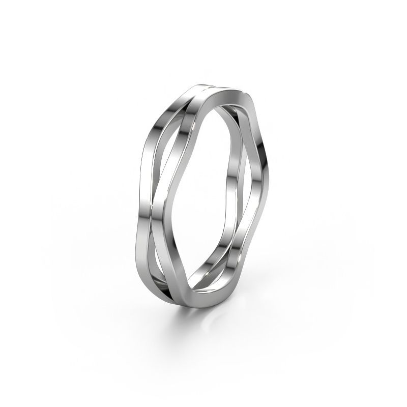Wedding ring WH2122M 585 white gold ±5x1.7 mm