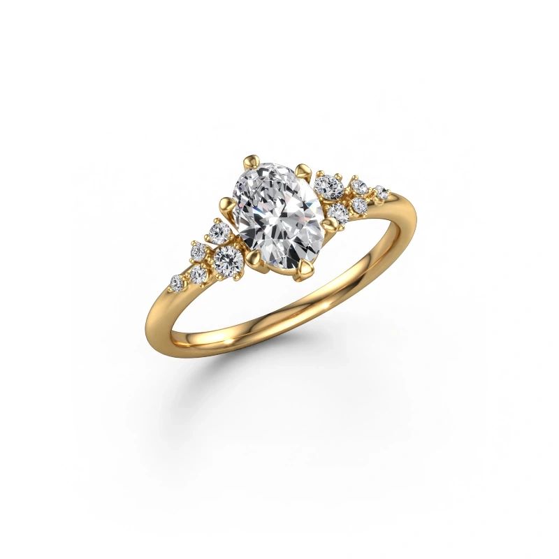 Ring Royce OVL 585 gold diamond 0.60 crt