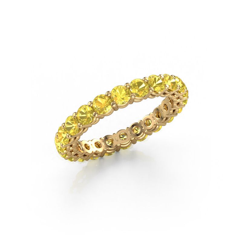 Aanschuifring Michelle full 3.0 585 goud gele saffier 3 mm