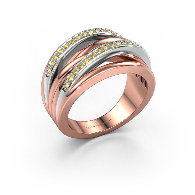 Ring Annabel 2 585 Roségold Gelb Saphir 1.2 mm