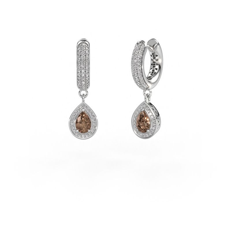Ohrhänger Barbar 2 950 Platin Braun Diamant 1.305 crt