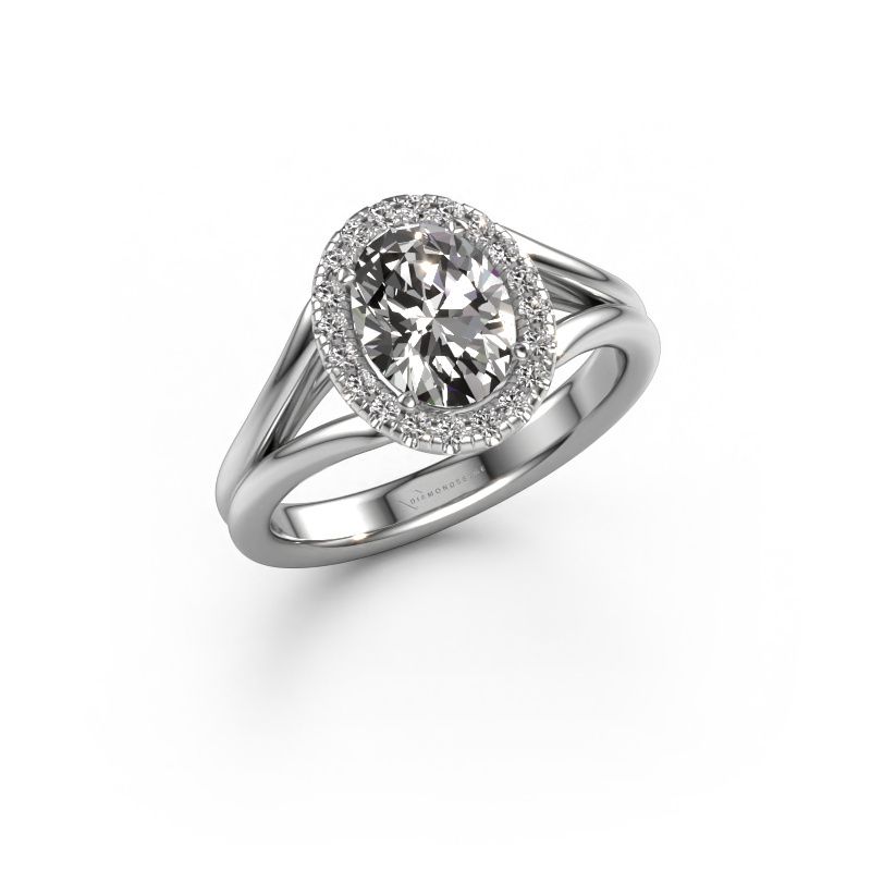 Verlobungsring Verla ovl 1 585 Weißgold Lab-grown Diamant 0.43 crt