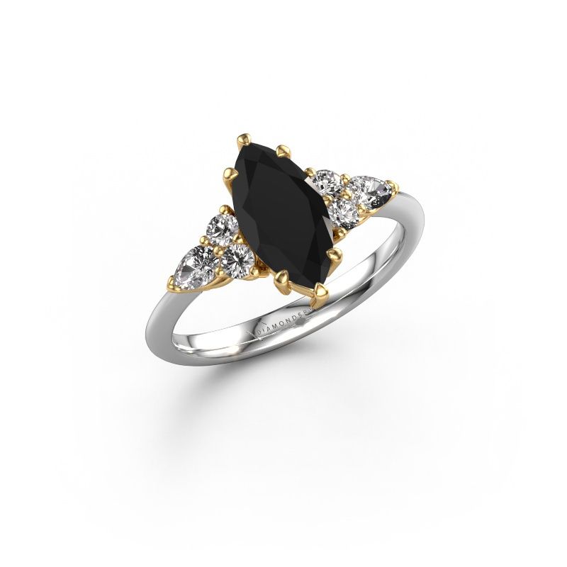 Verlobungsring Melani MRQ 585 Weißgold Schwarz Diamant 2.04 crt