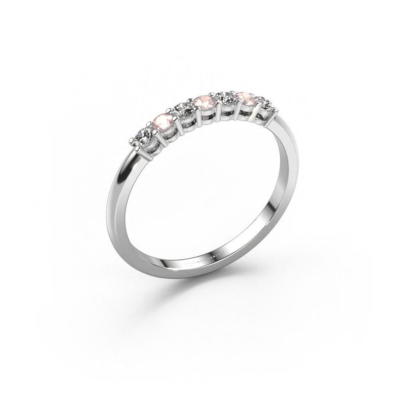 Ring Michelle 7 585 Weißgold Morganit Champagner 2 mm