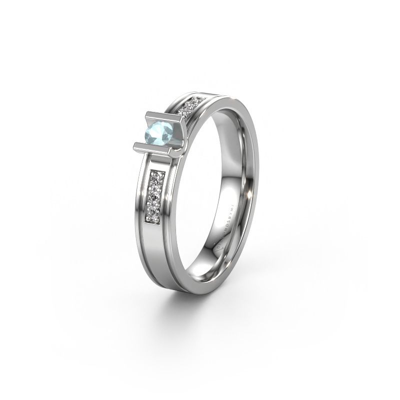 Ehering WH2108L14A 950 Platin Aquamarin ±4x1.7 mm