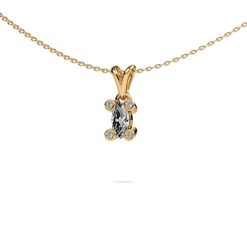 Image of Necklace Cornelia Marquis 585 gold lab grown diamond 0.35 crt