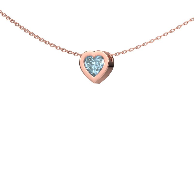 Pendant Tonja 585 rose gold blue lab grown diamond 5 mm
