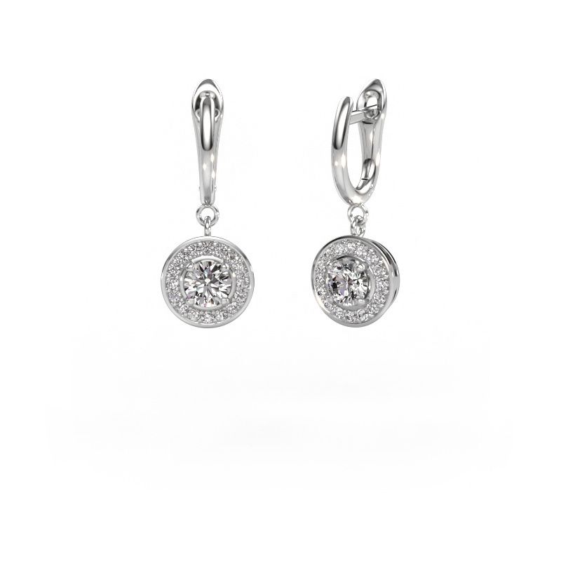 Drop earrings Ninette 1 950 platinum diamond 1.384 crt