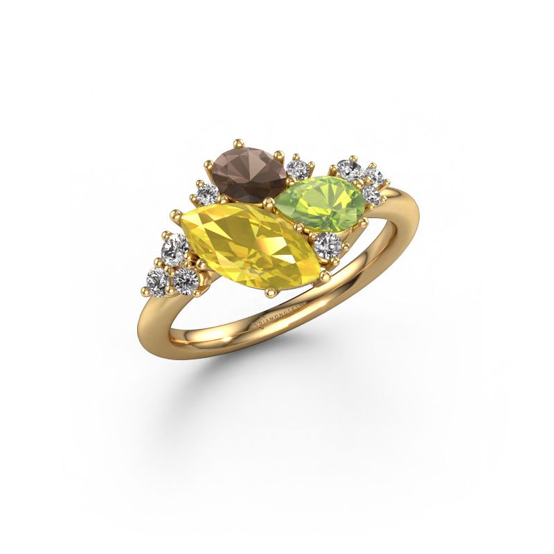 Ring Amanda 585 gold yellow sapphire 10x5 mm