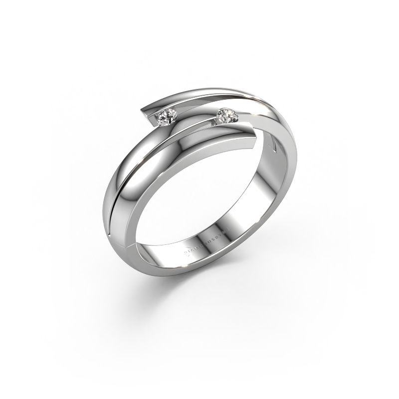 Ring Dena 585 white gold lab grown diamond 0.06 crt